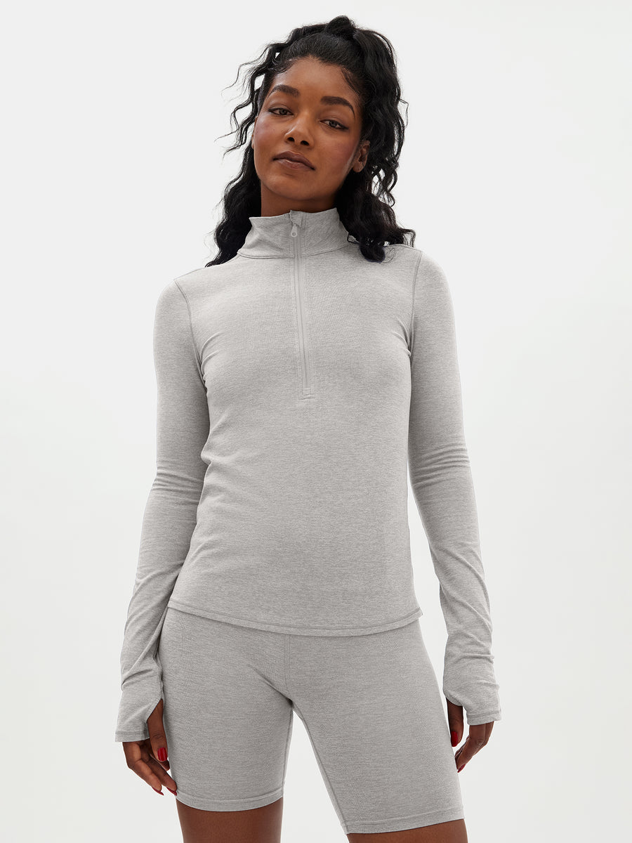 White ReSet Fitted Long Sleeve Tee — Girlfriend Collective