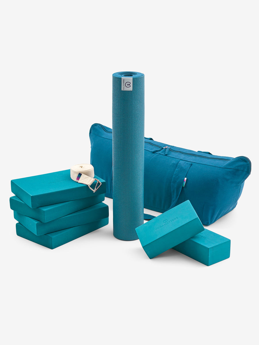 keefee 11 pcs Yoga Starter Sets,Yoga Accessories Kit for Beginners,Yoga  Essentials Equipment Kit Include Fitness Yoga Pilates Ring Wheel Stretch  Belt Yoga Foam Blocks Strap and Socks (Blue) : : Sports 