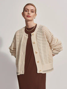 Varley Kris Relaxed Fit Knit Jacket - Birch