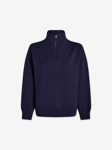 Varley Hawley Half Zip Sweat - Blue Nights