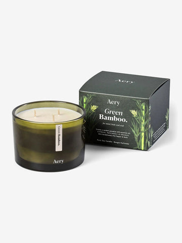 Aery Botanical Triple Wick Candle - Green Bamboo