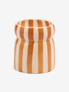 Paddywax Cabana Striped Ceramic Candle - Sienna Sunset