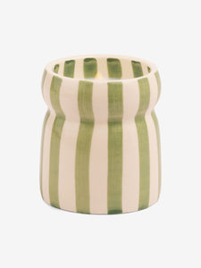 Paddywax Cabana Striped Ceramic Candle - Bora Bora