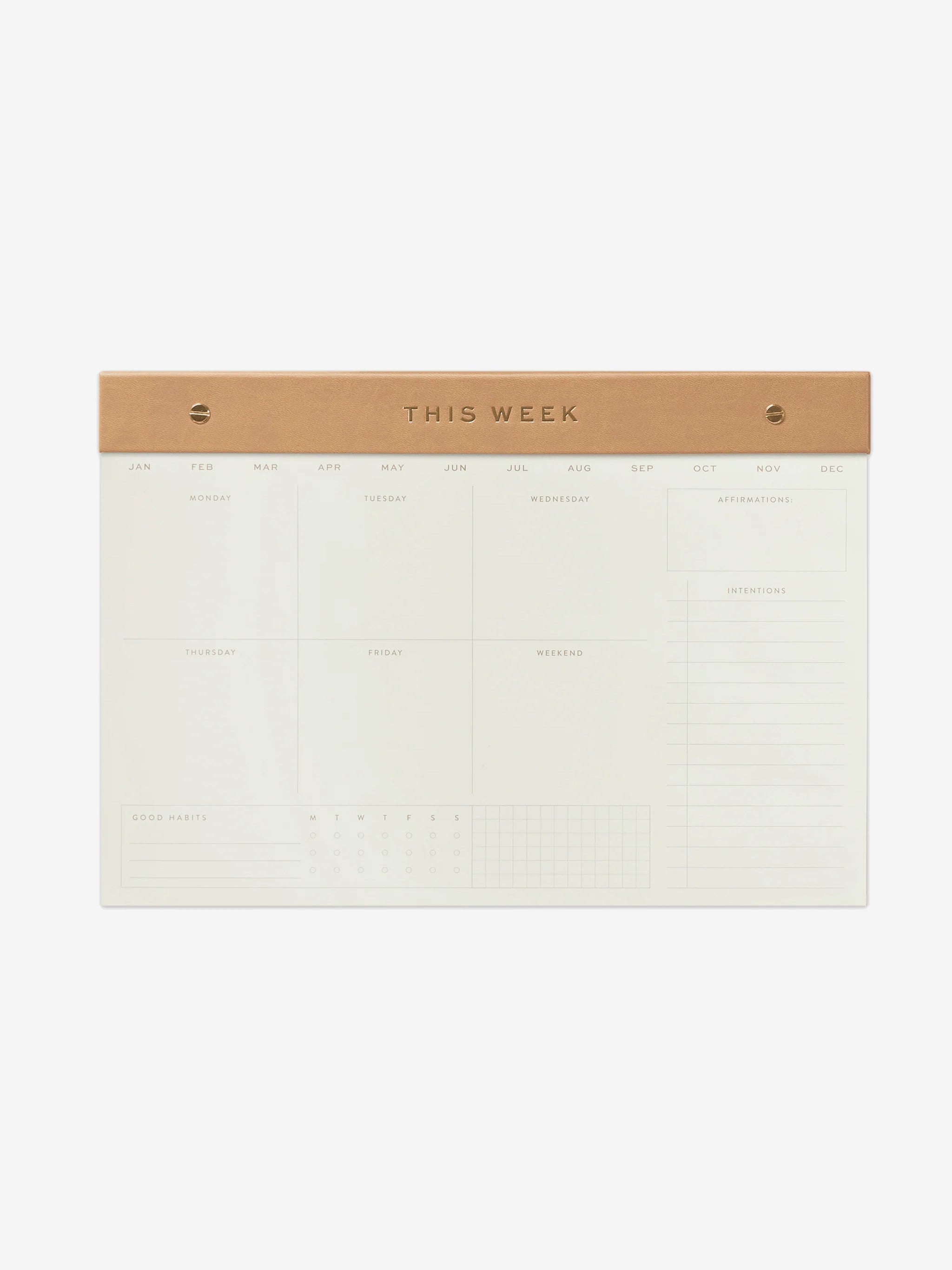 Designworks Ink Weekly Agenda Pad - Camel