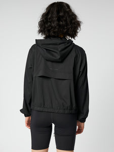 Girlfriend Collective Allie Hooded Windbreaker - Black