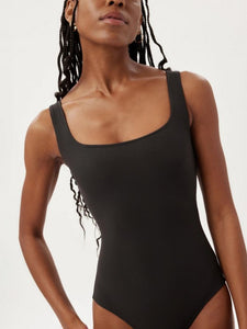 Girlfriend Collective Penny Square Neck Bodysuit - Black