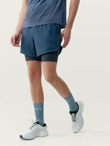 Born Mashu Double Layer Short - Denim/Road Grey