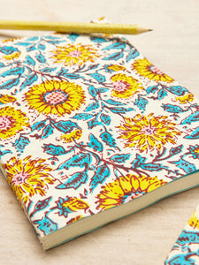 Namaste Block Print Notebook - Sunflower