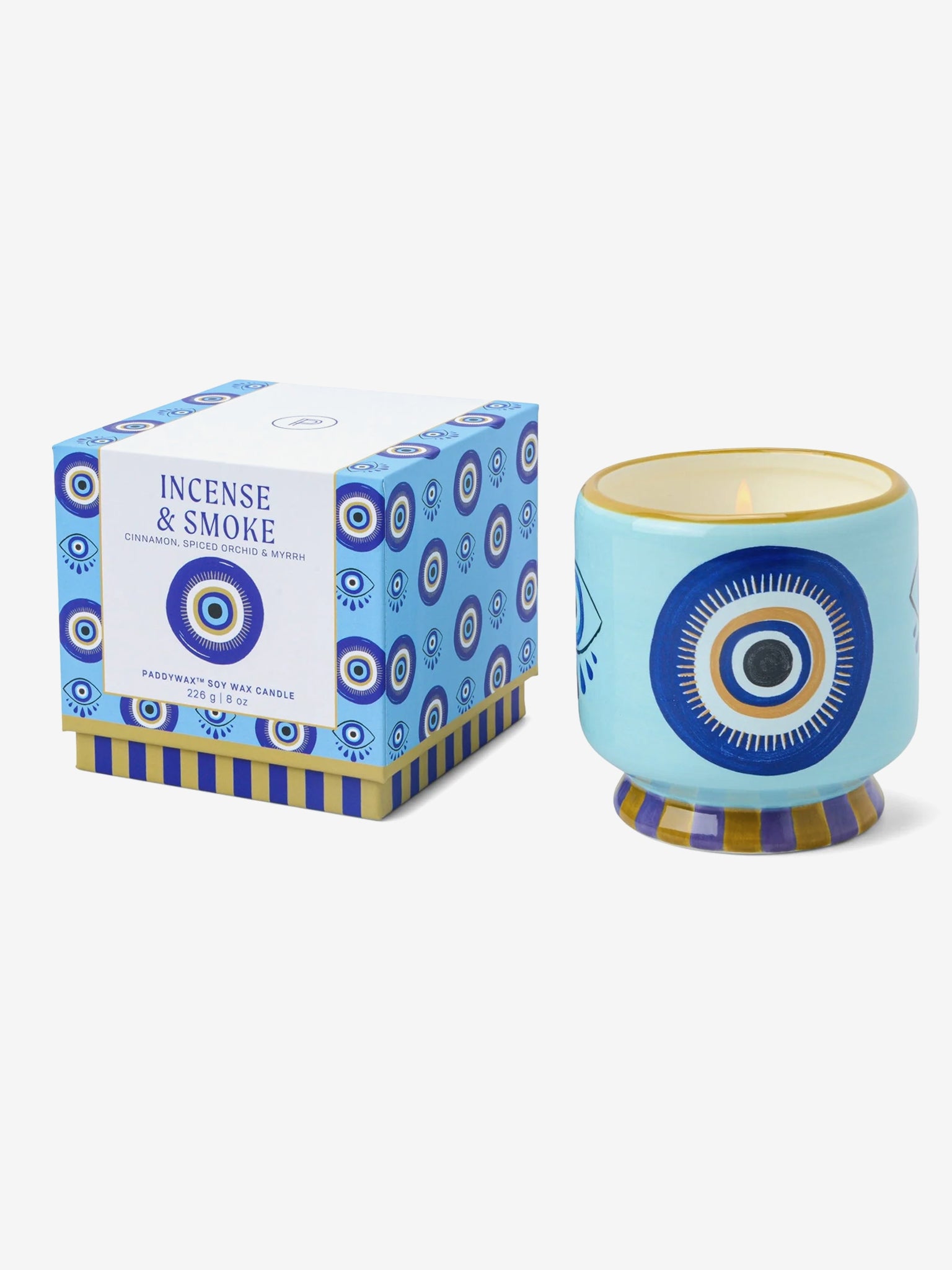 Paddywax Adopo Eye Ceramic Candle - Incense & Smoke