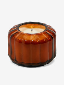 Paddywax Ripple Glass Votive Candle - Tobacco Patchouli