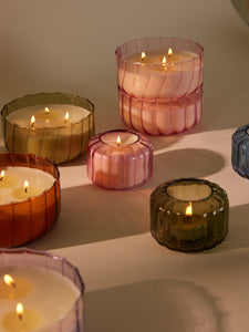 Paddywax Ripple Glass Votive Candle - Secret Garden