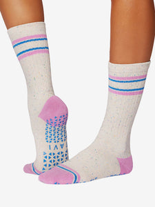 Tavi Noir Kai Grip Socks - Paradise Navy Stripe