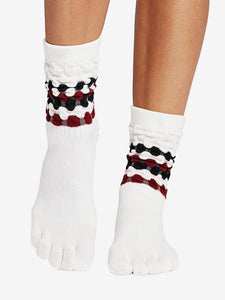 ToeSox Full Toe Crew Grip Socks - Altitude