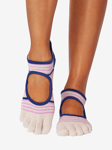 ToeSox Full Toe Bellarina Grip Socks - Eventide