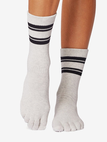 ToeSox Full Toe Crew Grip Socks - Love Letter