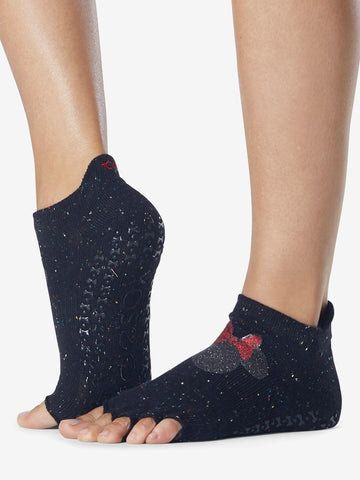 ToeSox Half Toe Low Rise Grip Socks - Confetti Minnie