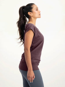 Urban Goddess Asana Yoga Tee - Berry