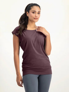 Urban Goddess Asana Yoga Tee - Berry