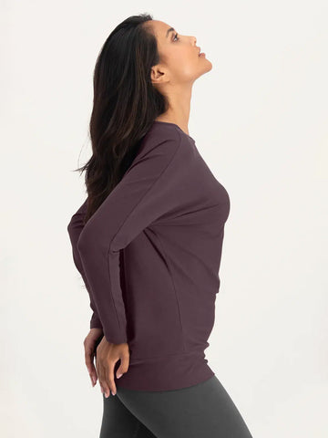 Urban Goddess Budhi Long Sleeve Yoga Top - Berry