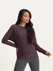 Urban Goddess Budhi Long Sleeve Yoga Top - Berry