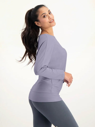 Urban Goddess Budhi Long Sleeve Yoga Top - Lilac