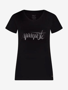 Urban Goddess Namaste Core Yoga Tee - Onyx Black