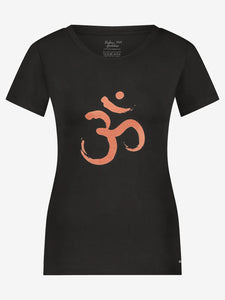 Urban Goddess OM Core Yoga Tee - Onyx Black