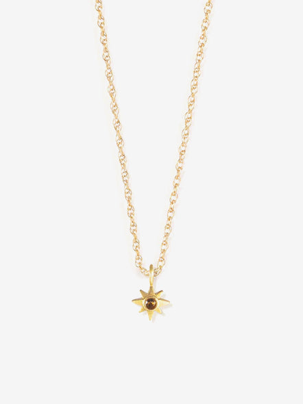 Wanderlust Life Gold Chain Pendant Necklace - White Topaz Capella