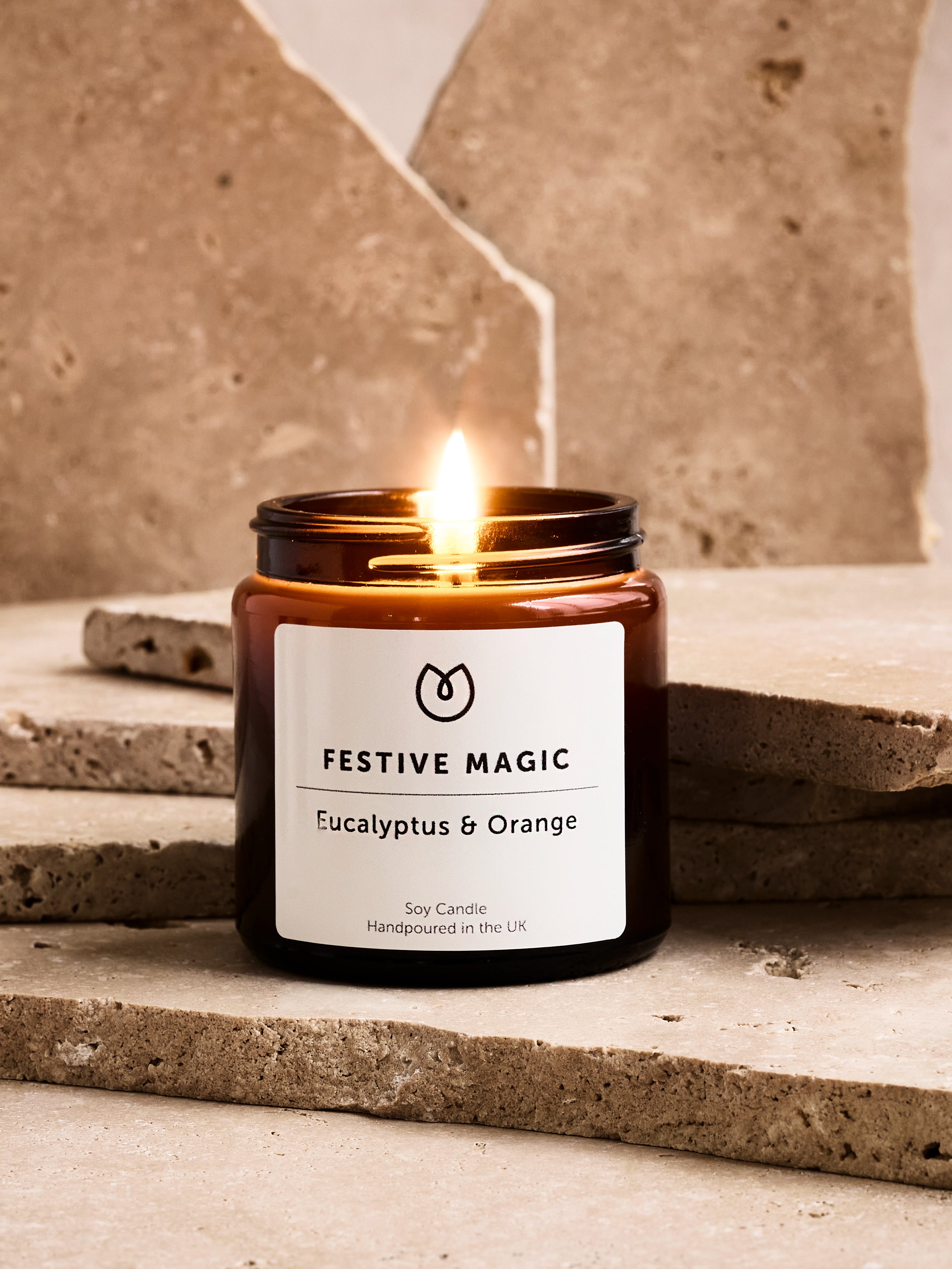 Yogamatters Festive Magic Candle - Eucalyptus & Orange