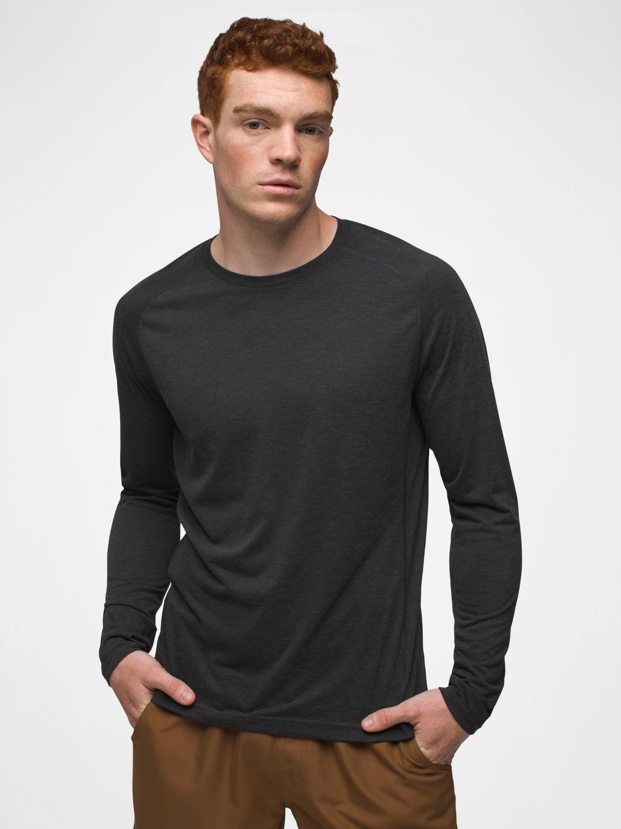 prAna Mission Trails L/S Tee - Black Heather