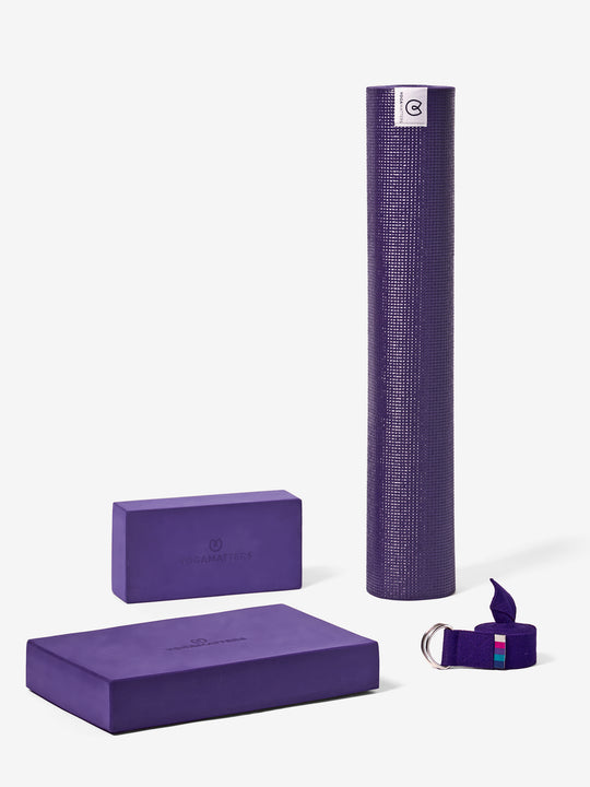 AOK Yoga Home Starter Kit - Mat, DVD, 2 Blocks & Strap