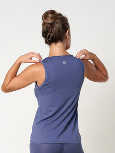 Gossypium Freedom Yoga Vest - Indigo