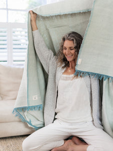 Jade Yoga Recycled Cotton Yoga Blanket