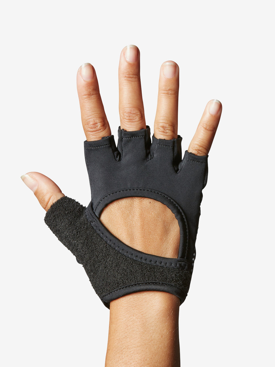 Tavi Noir Half Finger Grip Gloves Ebony – Yogamatters